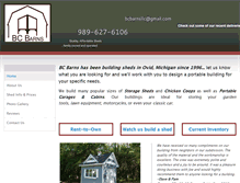 Tablet Screenshot of bcbarns.com